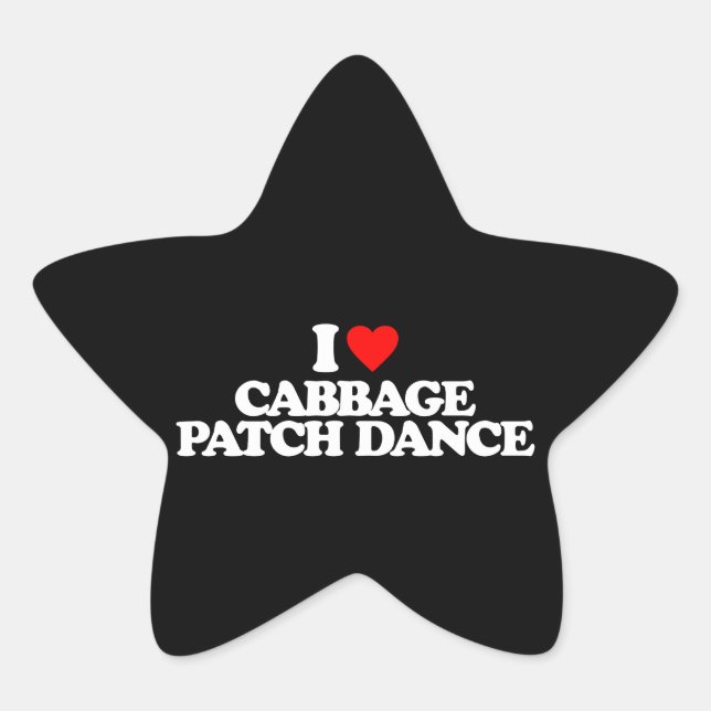 ADESIVO ESTRELA EU AMO DANÇA DE PATCH DE COELHO (Frente)