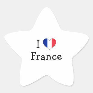 Adesivo Estrela Eu amo France