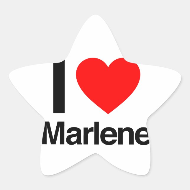 Adesivo Estrela eu amo marlene (Frente)