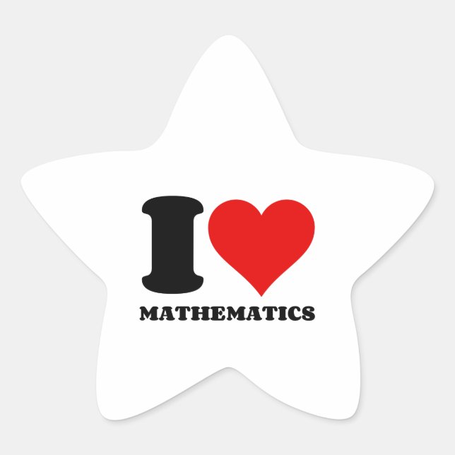 ADESIVO ESTRELA EU AMO MATEMÁTICA (Frente)