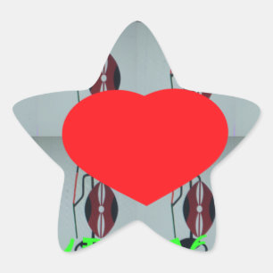 Adesivo Estrela Eu amo o Quênia