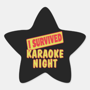 ADESIVO ESTRELA EU SOBREVIVI KARAOKE À NOITE