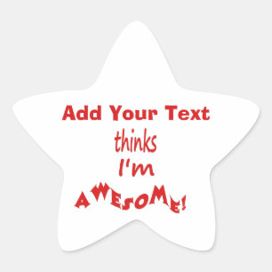 Adesivo Estrela Eu sou impressionante - personalize-o