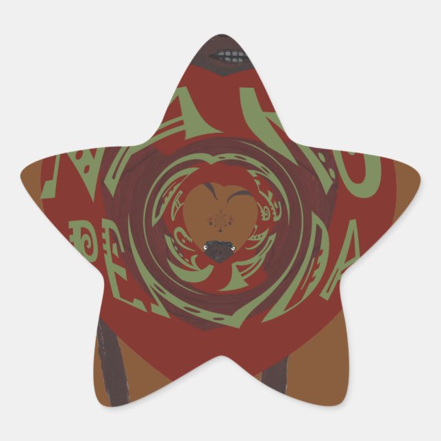 Adesivo Estrela Eu te amo! Nakupenda Sana (Frente)