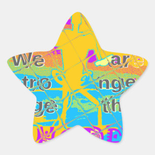 Adesivo Estrela EUA Hope: Design Texturizada Colorida