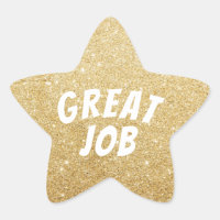 Excelente Cargo Dourado Star Faux Glitter