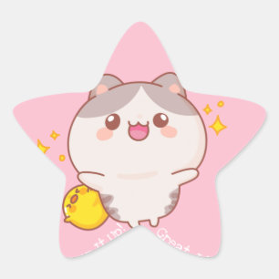 Adesivo Estrela Excelente Job Kawaii Star Sticker