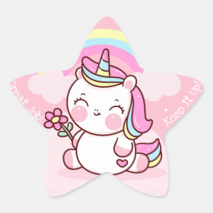 Adesivo Estrela Excelente Job Kawaii Star Sticker