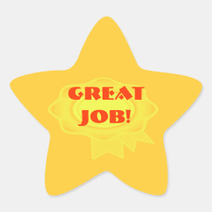 Adesivo Estrela Excelente Job Star Sticker