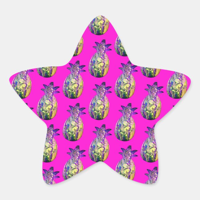 Adesivo Estrela Expresso de abacaxi (Frente)