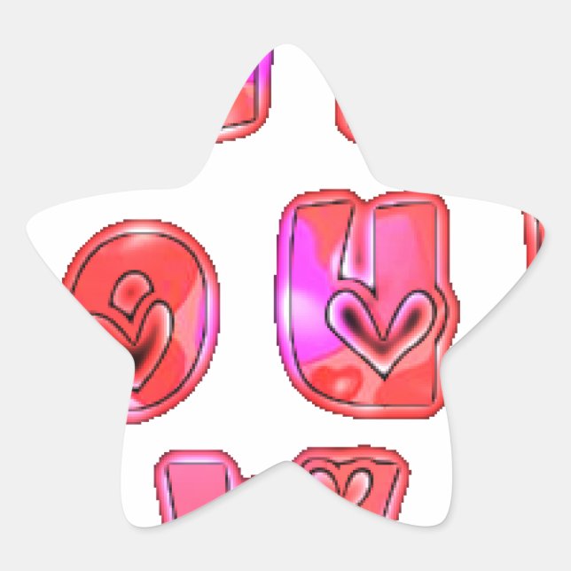 Adesivo Estrela Faça seu próprio coração Impressão (Frente)