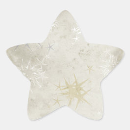 Adesivo Estrela Faint Beige Grunge Stars Textura Natal