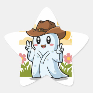 Adesivo Estrela Fantasma de Cowboy Bonito para a decoração diverti