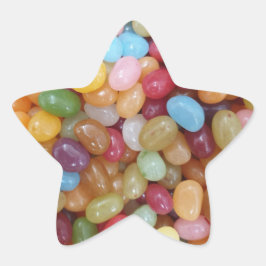 Adesivo Estrela Feijões de Gelatina Coloridos