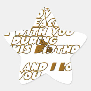 Adesivo Estrela Feliz aniversário