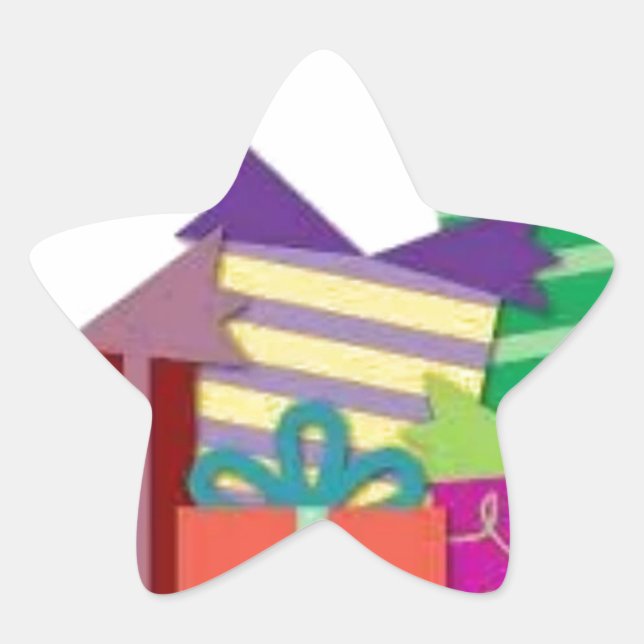 Adesivo Estrela Feliz aniversário (Frente)