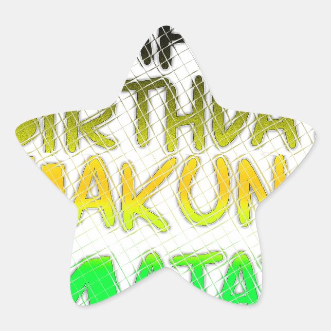 Adesivo Estrela Feliz Aniversário Gelado Hakuna Matata eco Inspira (Frente)