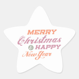 Adesivo Estrela Feliz ano novo Feliz de Natal