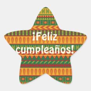 Adesivo Estrela Feliz Cumpleanos Sticker