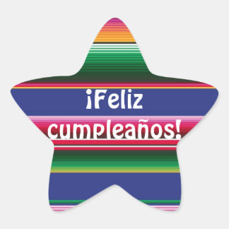 Adesivo Estrela Feliz Cumpleanos Sticker