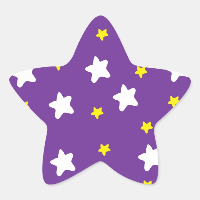 Adesivo Estrela Feliz Estrelas Roxo (Frente)