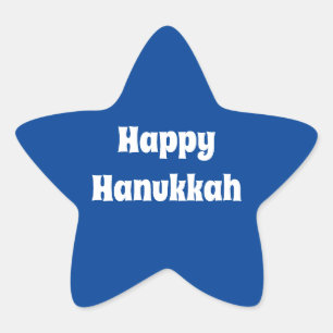 Adesivo Estrela Feliz Hanukkah