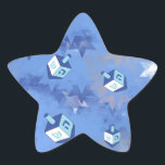 Adesivo Estrela Feliz Hanukkah Falling Star e Dreidels<br><div class="desc">Você está vendo a coleção de Design Lee Hiller. Roupa,  Ofertas e Coleções Lee Hiller Fotografia ou Coleção de Arte Digital. Você pode ver sua fotografia da Nature em http://HikeOurPlanet.com/ e seguir seu blog de caminhada no Hot Primavera National Park.</div>