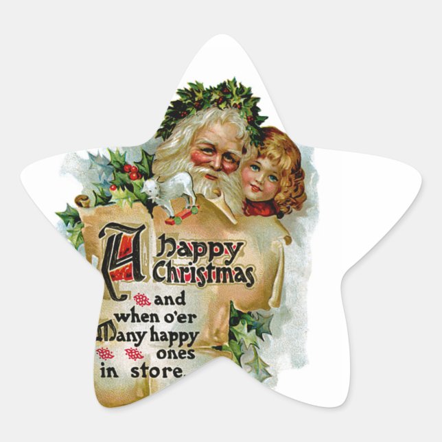 Adesivo Estrela Feliz Natal (Frente)