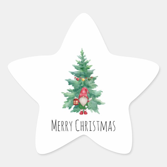 Adesivo Estrela Feliz Natal (Frente)