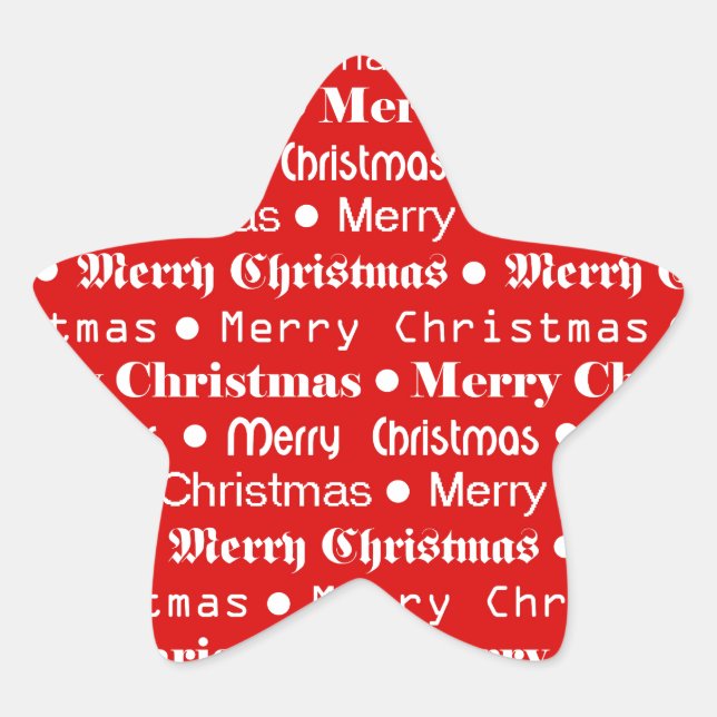 Adesivo Estrela Feliz Natal (Frente)