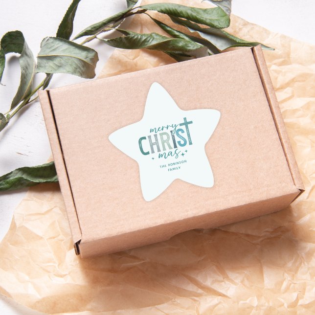 Adesivo Estrela Feliz Natal Christian Boho (Criador carregado)