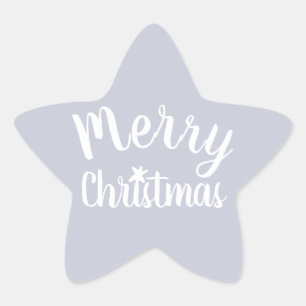 Adesivo Estrela Feliz Natal Cinza