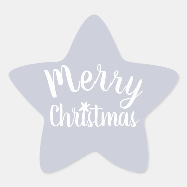 Adesivo Estrela Feliz Natal Cinza (Frente)