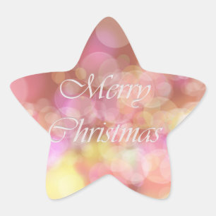 Adesivo Estrela Feliz Natal. Cumprimento