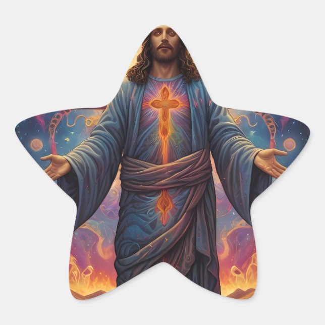 Adesivo Estrela Feliz Natal Festivo (Frente)