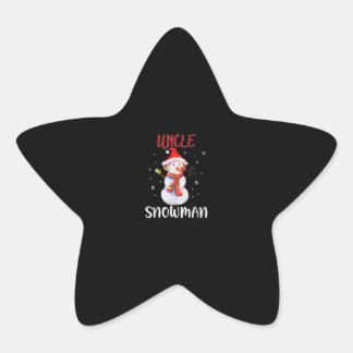 Adesivo Estrela Feliz Natal Tio Snowman | Tio presentes