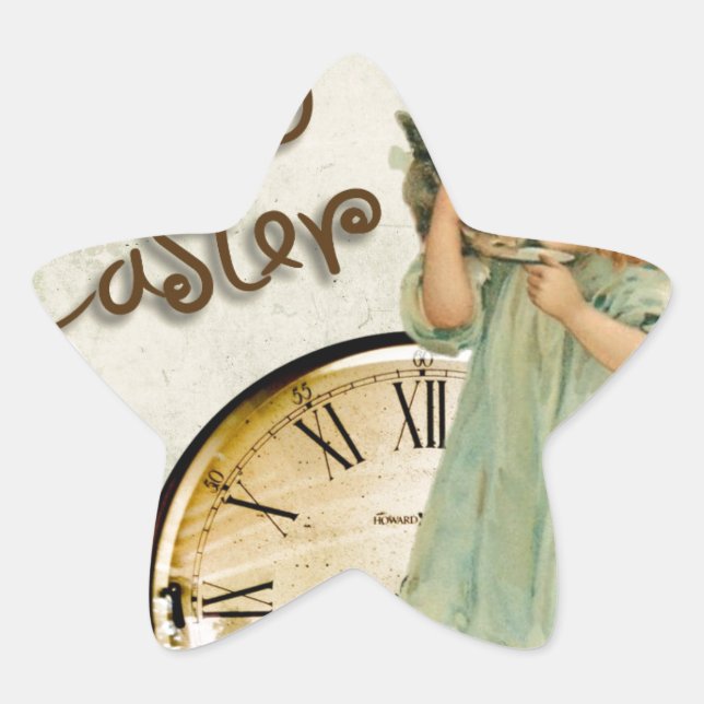 Adesivo Estrela felz pascoa (Frente)