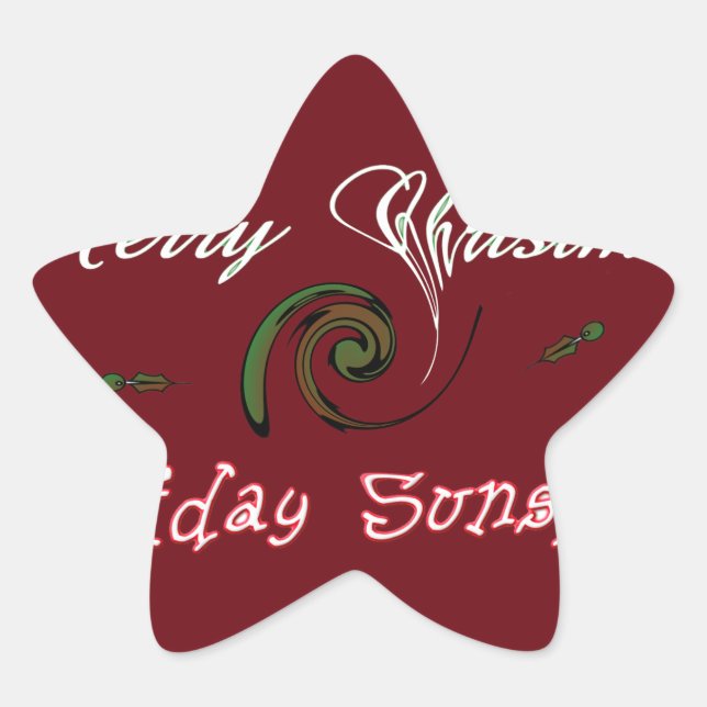 Adesivo Estrela Feriado Vermelho Feriado de Natal Desejo Sol.png (Frente)