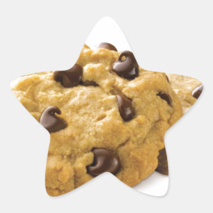 Adesivo Estrela Festa de Cookies de Comida de deserto com chocolat