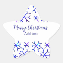 Flocos de neve brilhantes metálicos azuis Padrão d