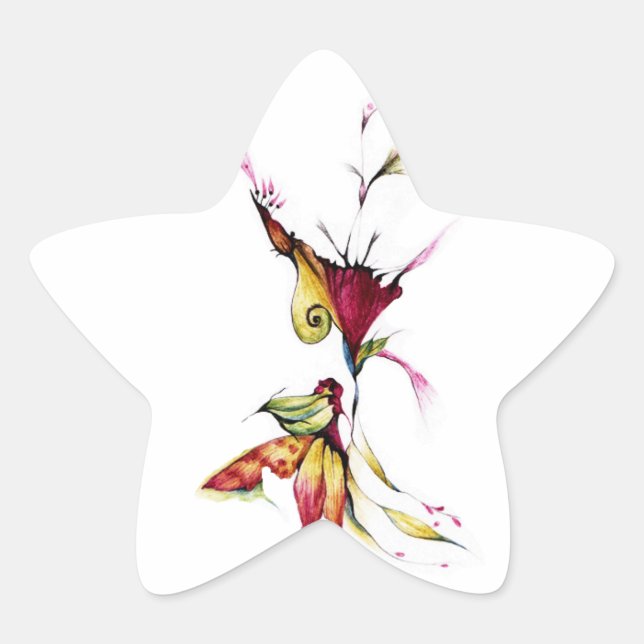 Adesivo Estrela Flor do amor (Frente)