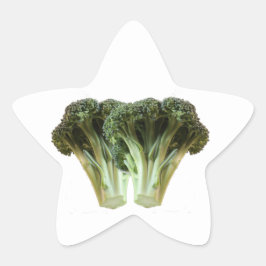 Adesivo Estrela Flores de brócolis verdes brilhantes