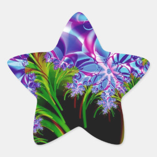 Adesivo Estrela Flores fractais