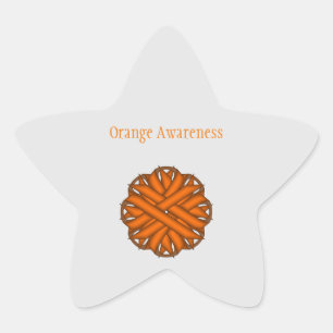 Adesivo Estrela Flower Laranja Fbon por Kenneth Yoncich