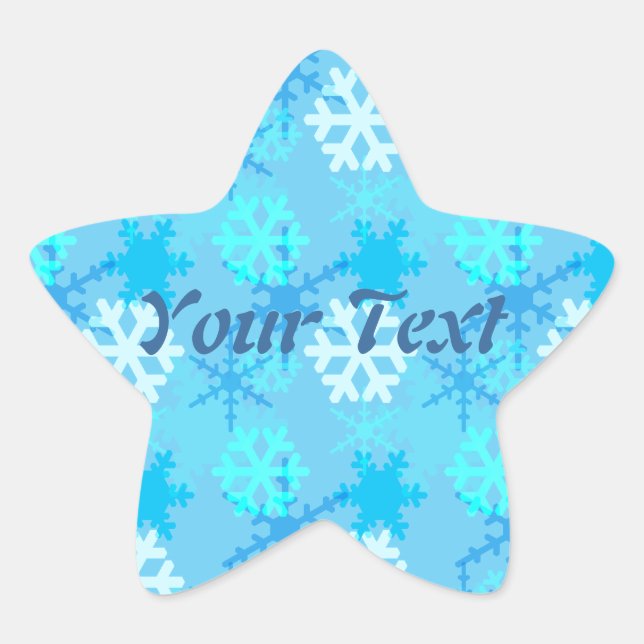 Adesivo Estrela Flurry Snowflake Personalizável (Frente)