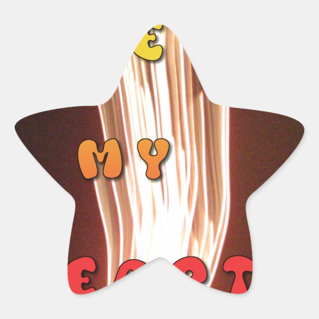 Adesivo Estrela Fogo na minha Impressão de Arte Cardíaca (Frente)