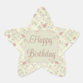 Adesivo Estrela Folha Acentuada Floral