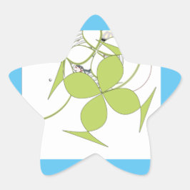 Adesivo Estrela Folha Verde