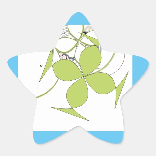 Adesivo Estrela Folha Verde (Frente)