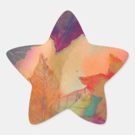 Adesivo Estrela Folhas de outono ao longo da costa da Nova Inglate